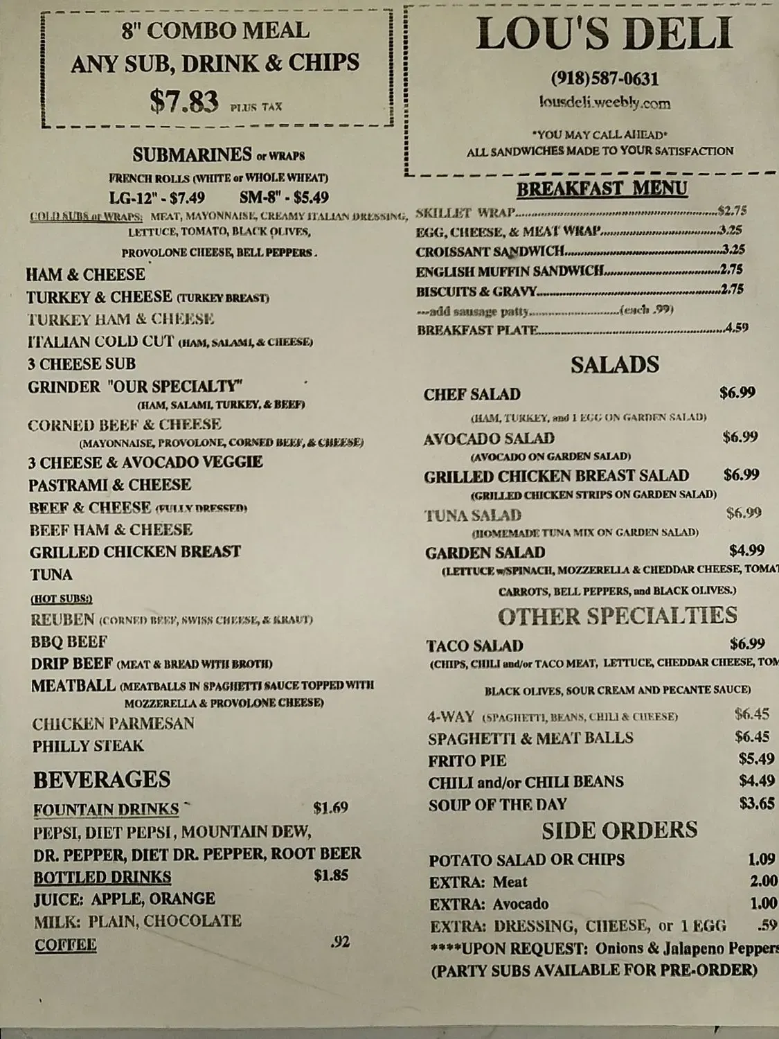 Menu 3