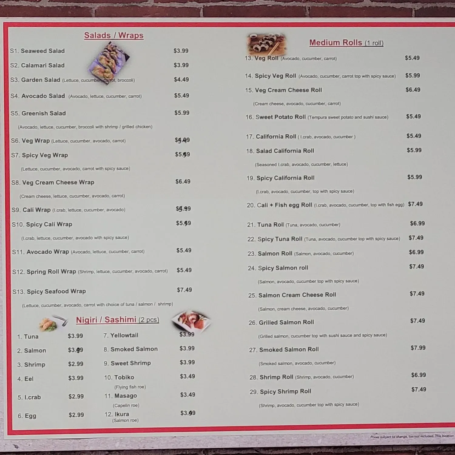 Menu 1