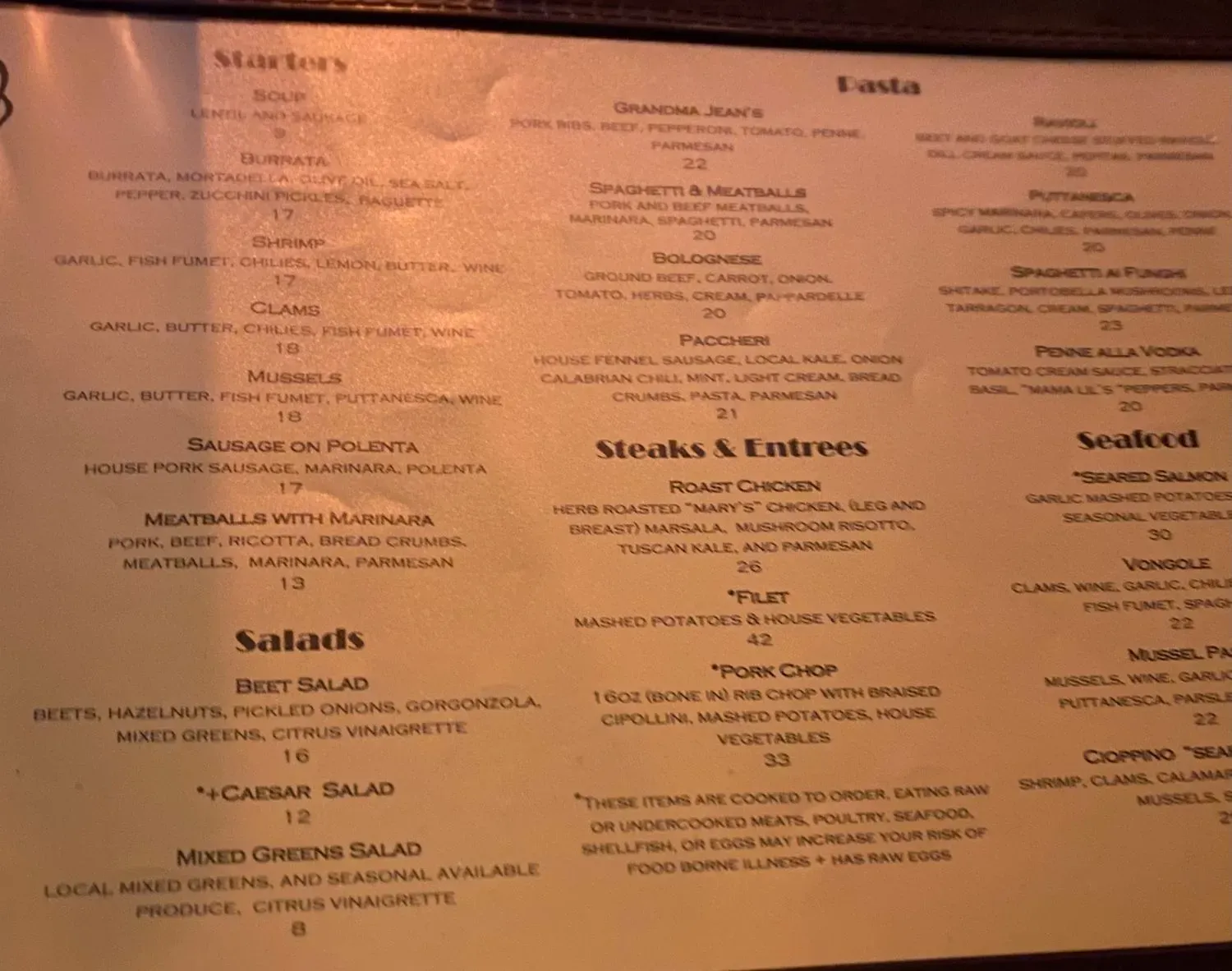 Menu 1