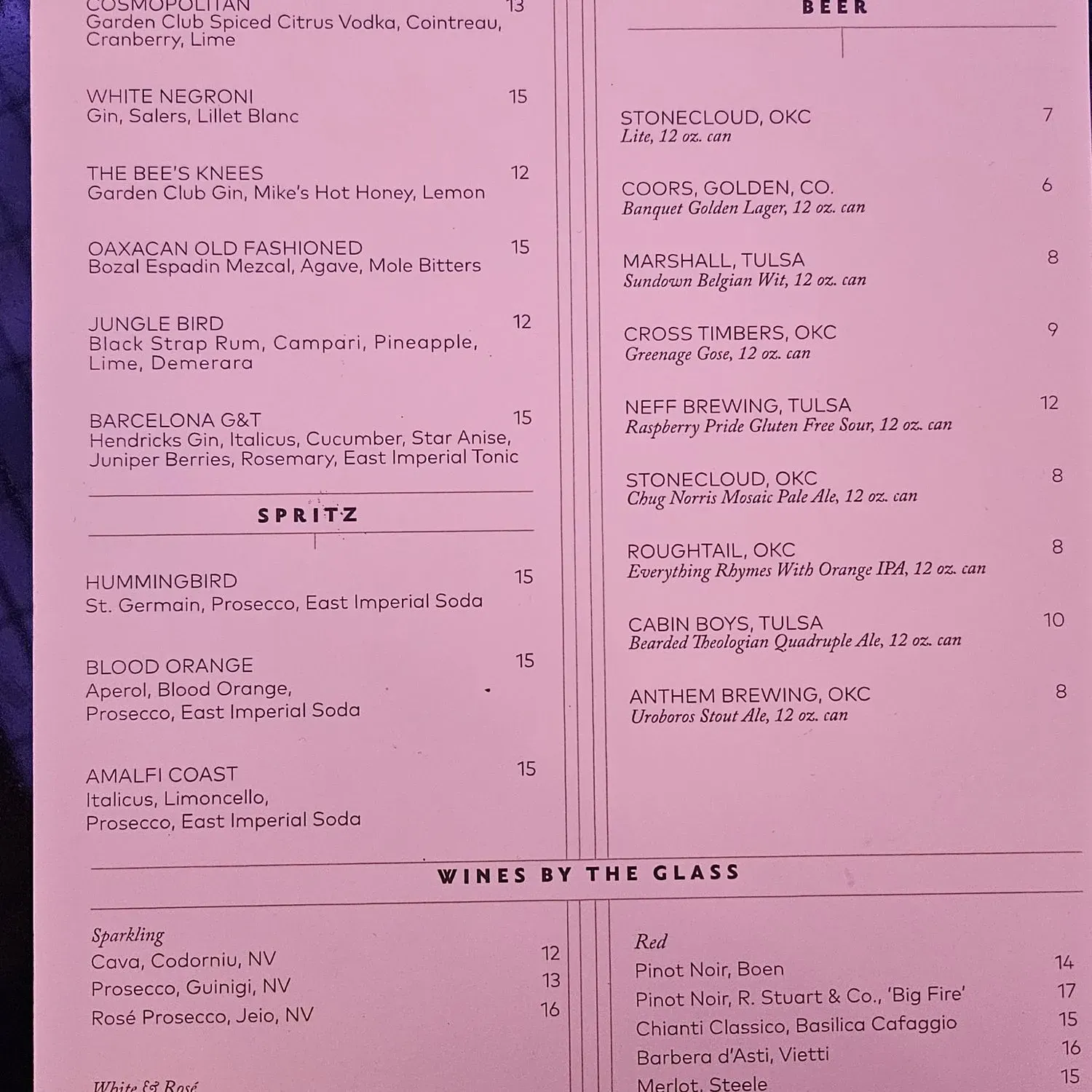 Menu 1