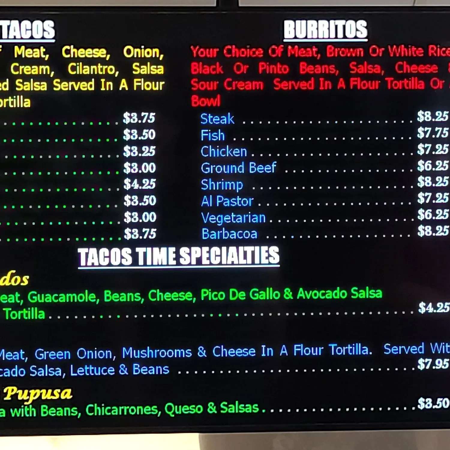 Menu 1