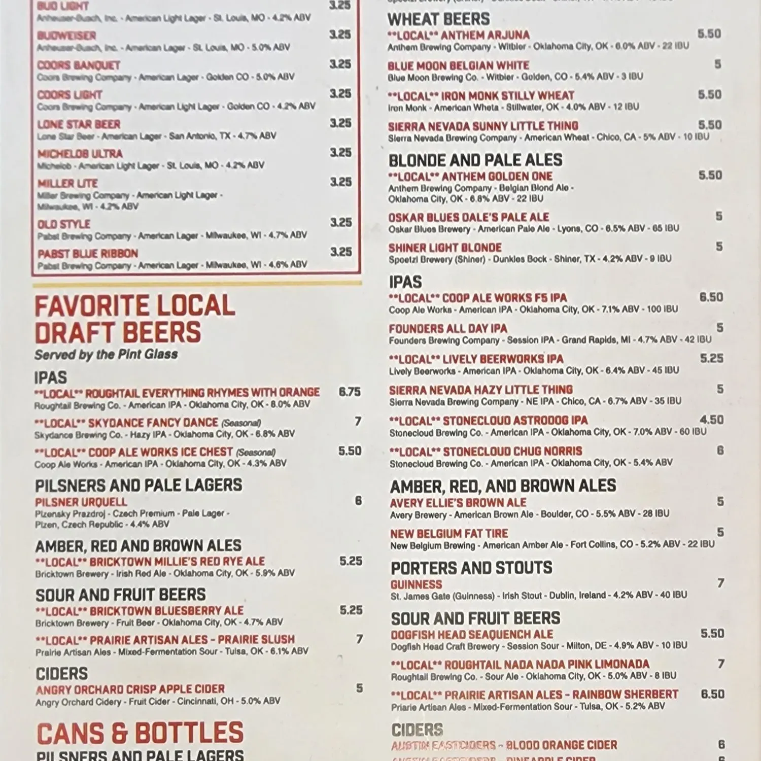 Menu 1