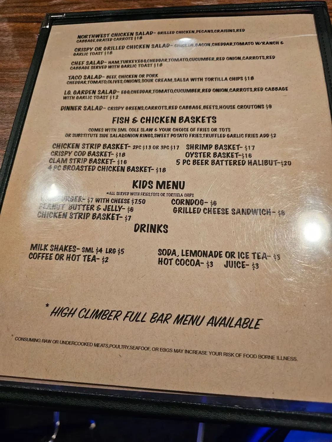 The Logger Restaurant Menu - Updated October 2025