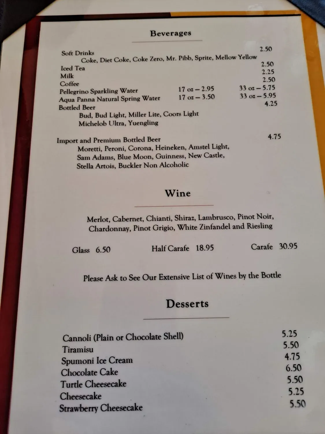 Menu 1