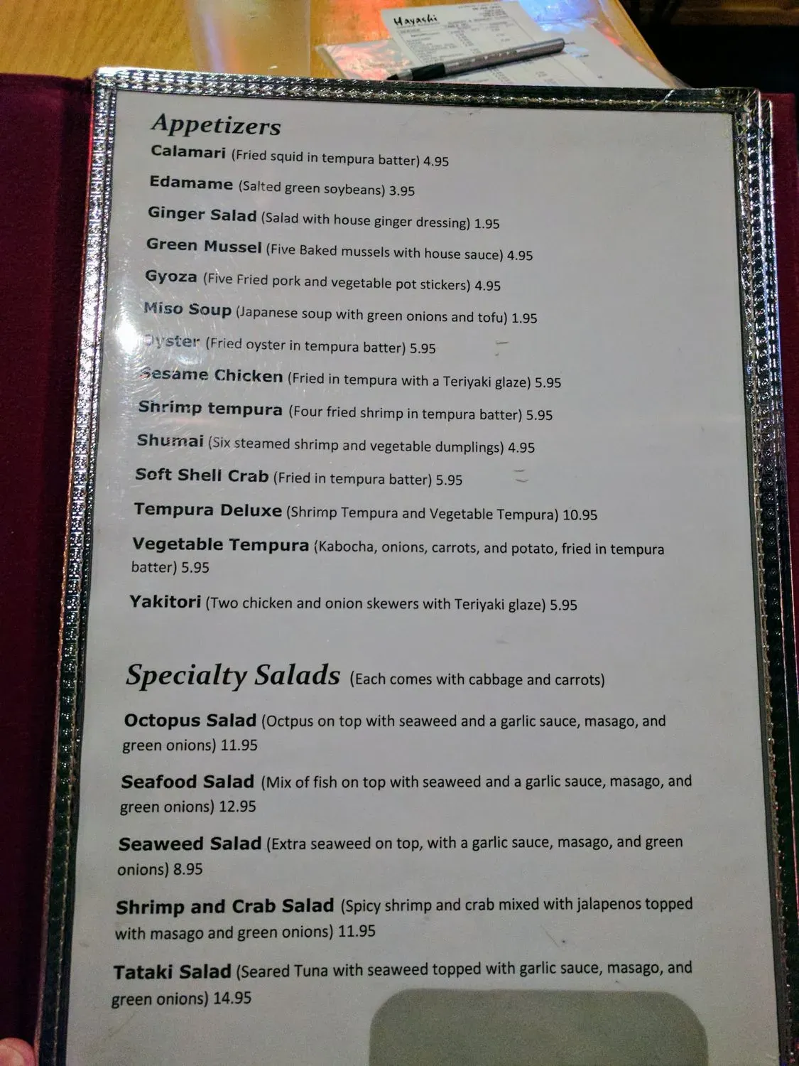 Menu 4