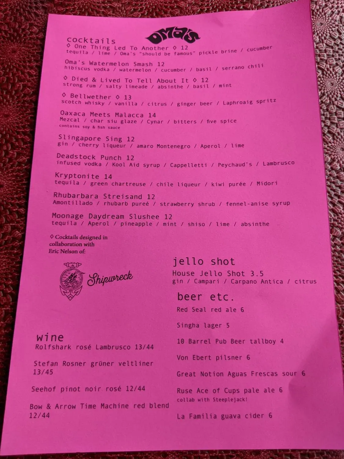 Menu 6