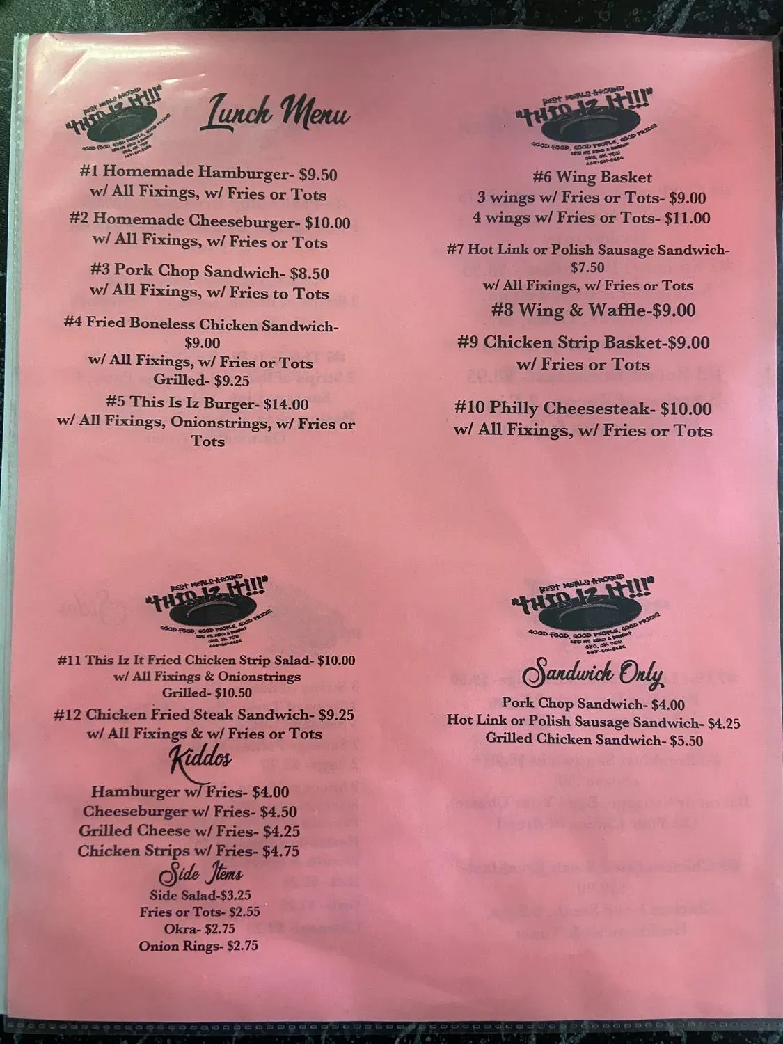 Menu 1