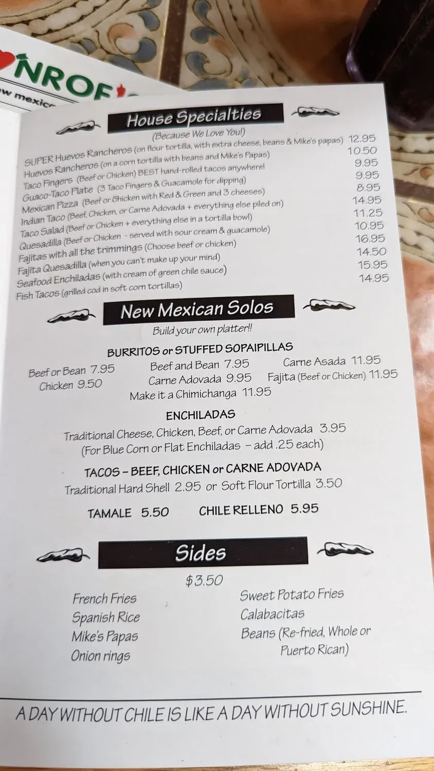 Menu 1