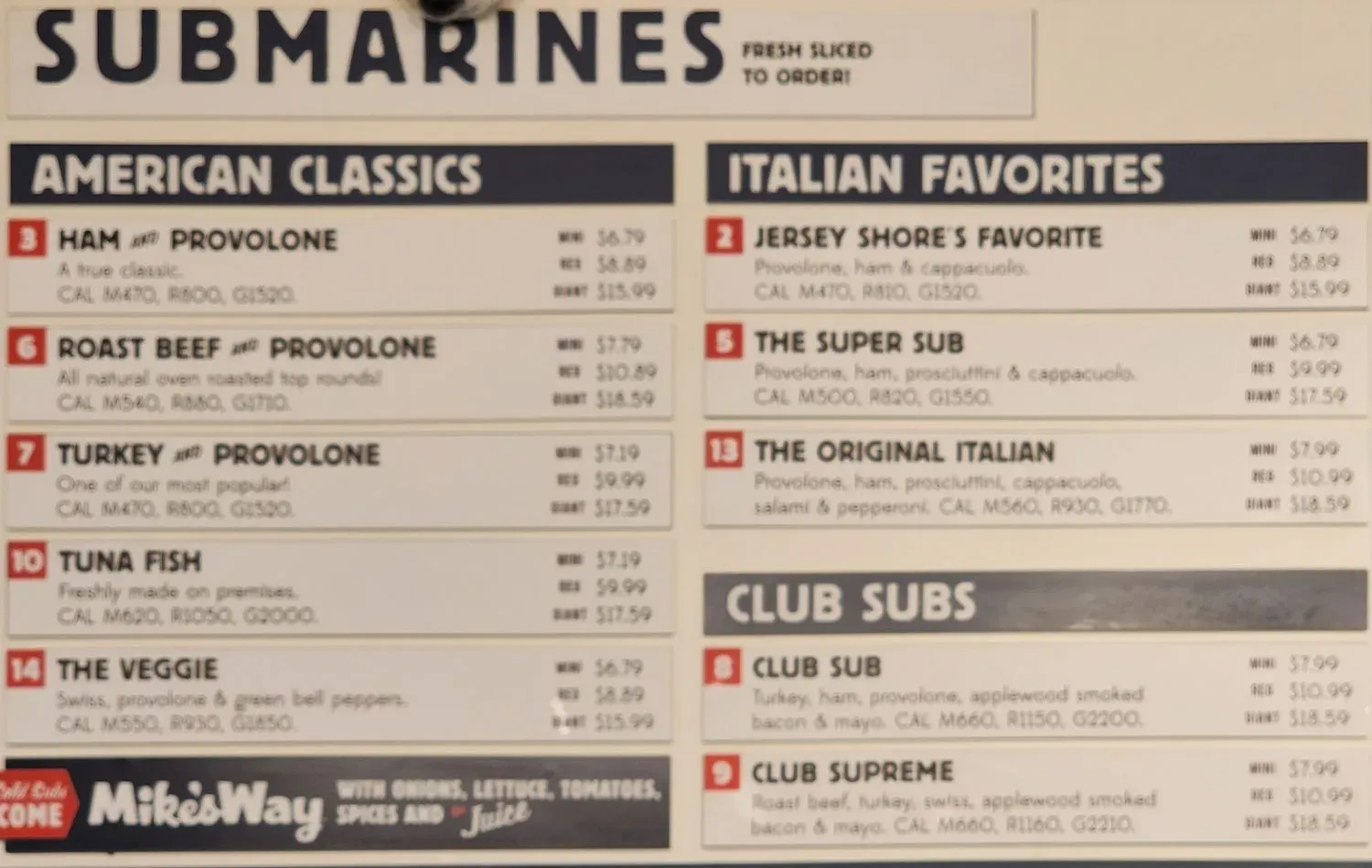 Menu 5