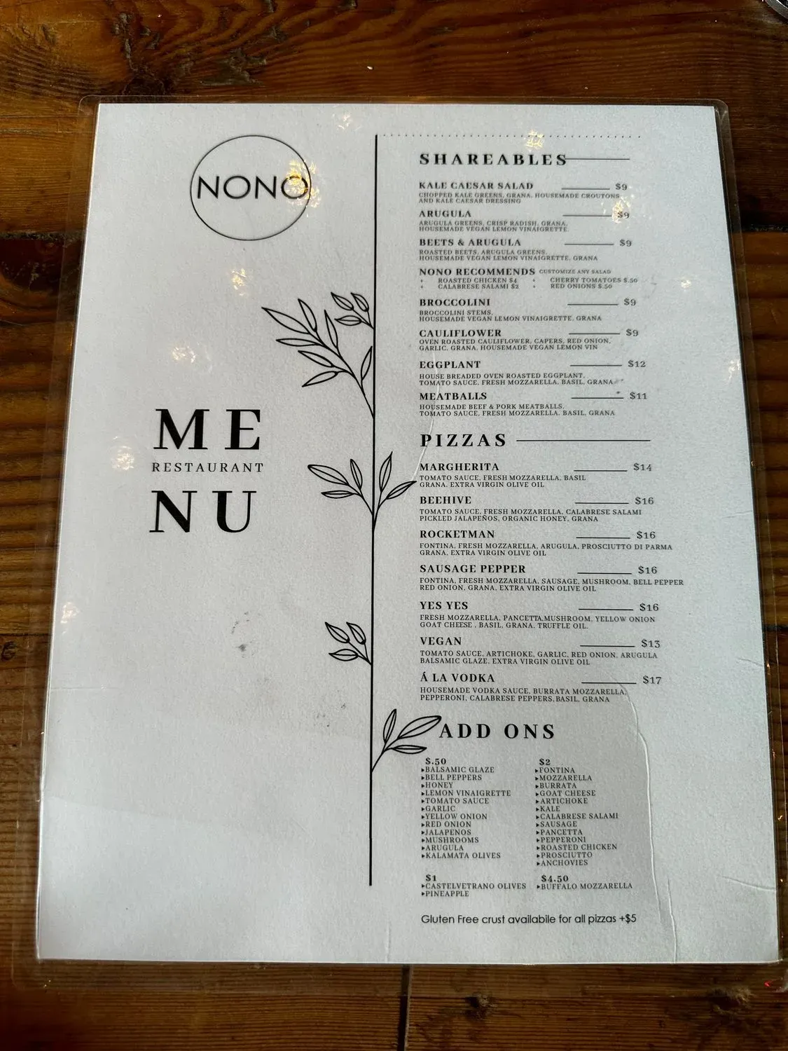 Menu 1