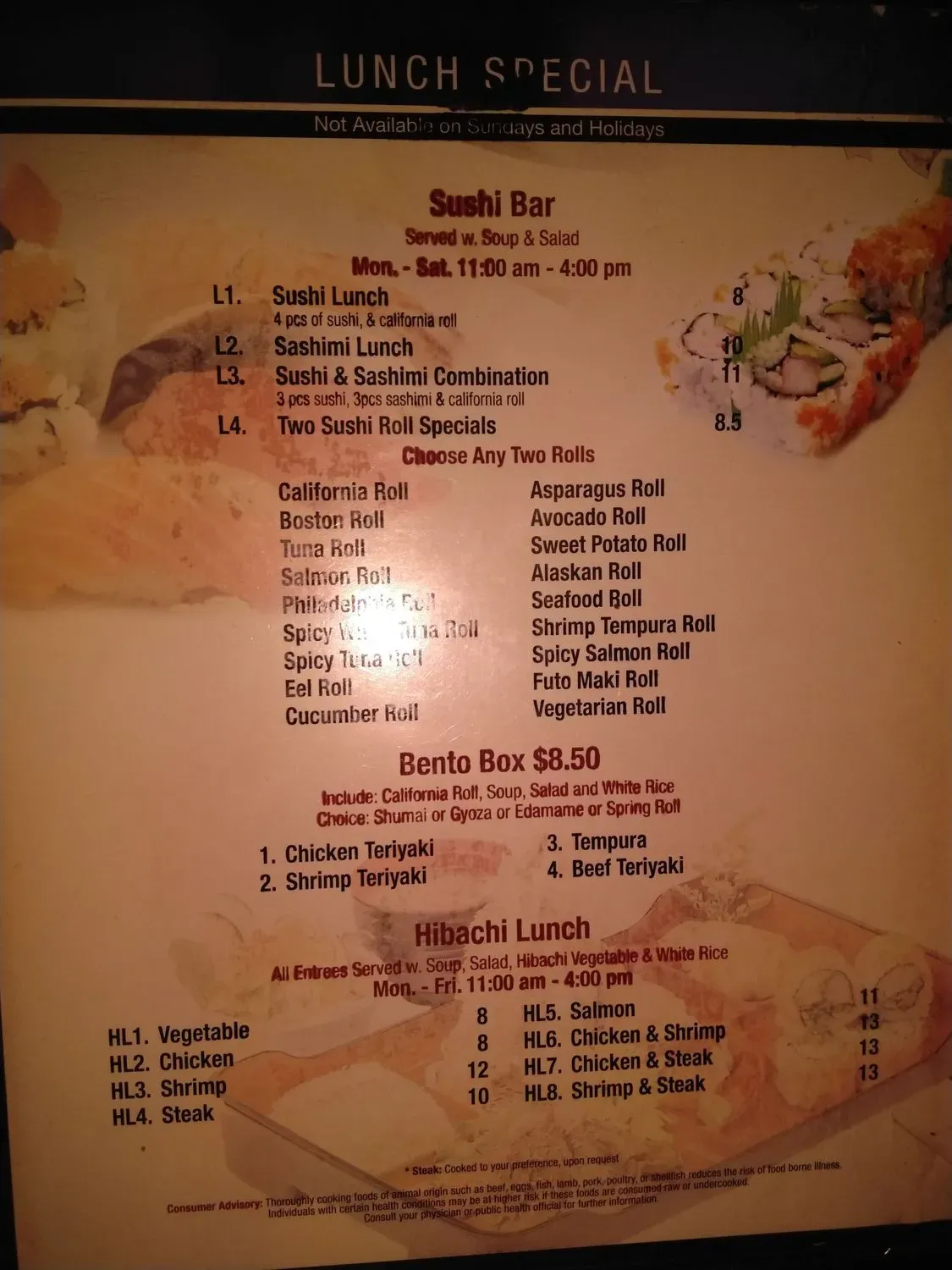 Menu 1