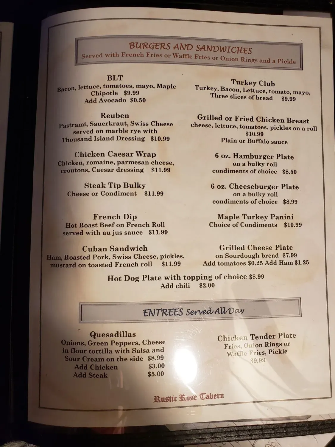 Menu 5