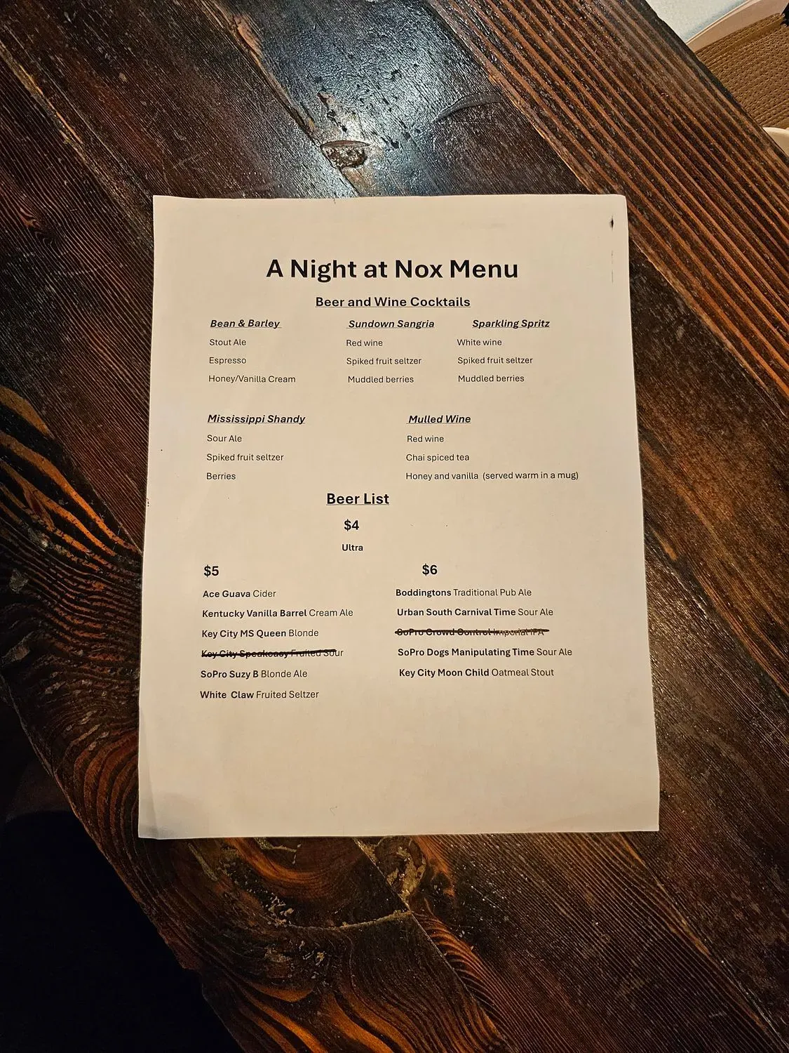 Menu 1