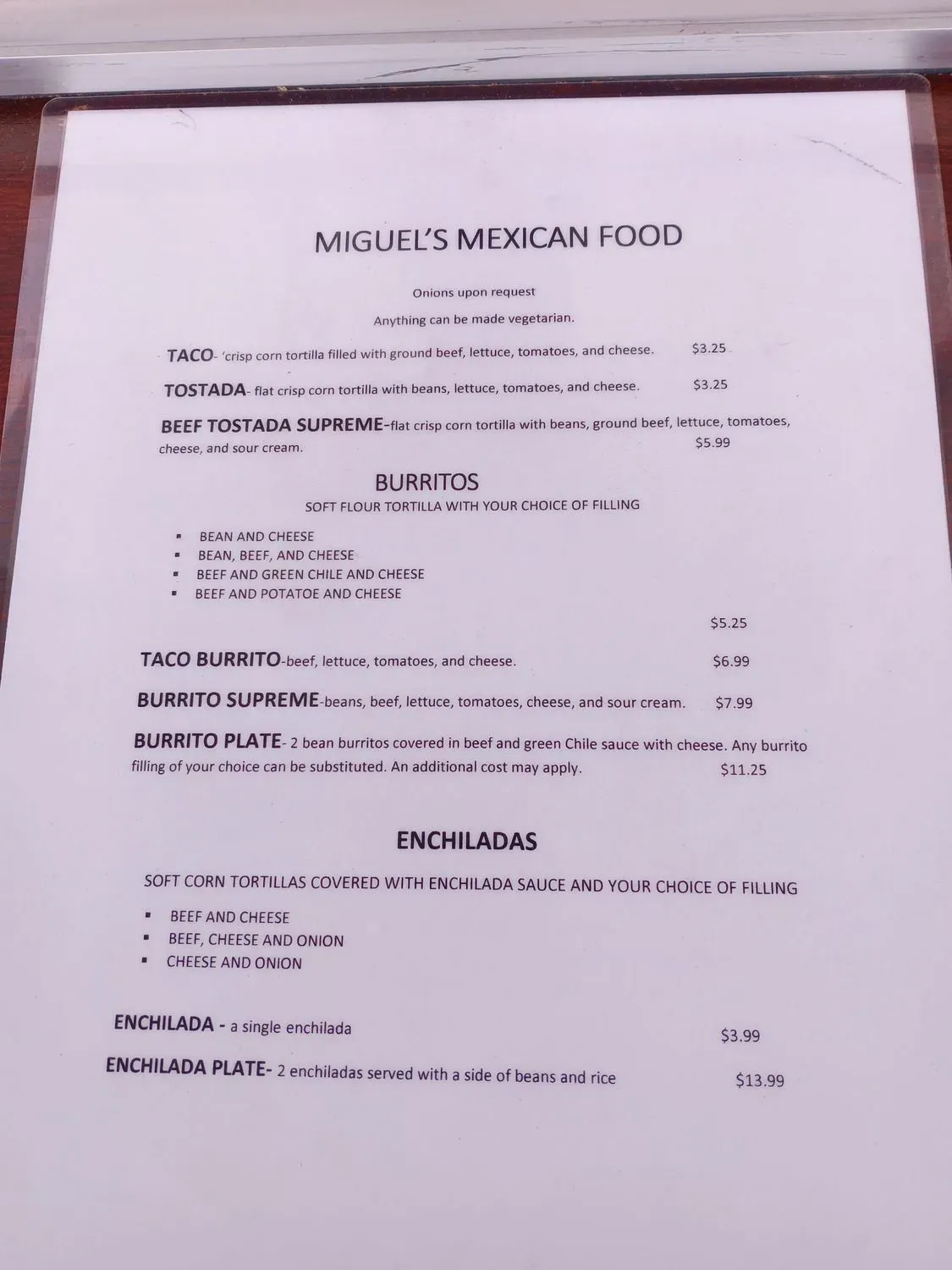 Menu 5