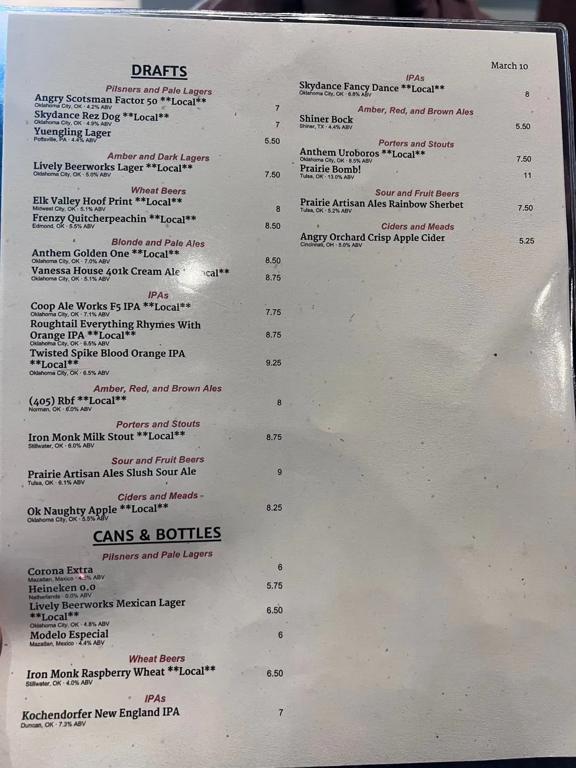 Menu 1