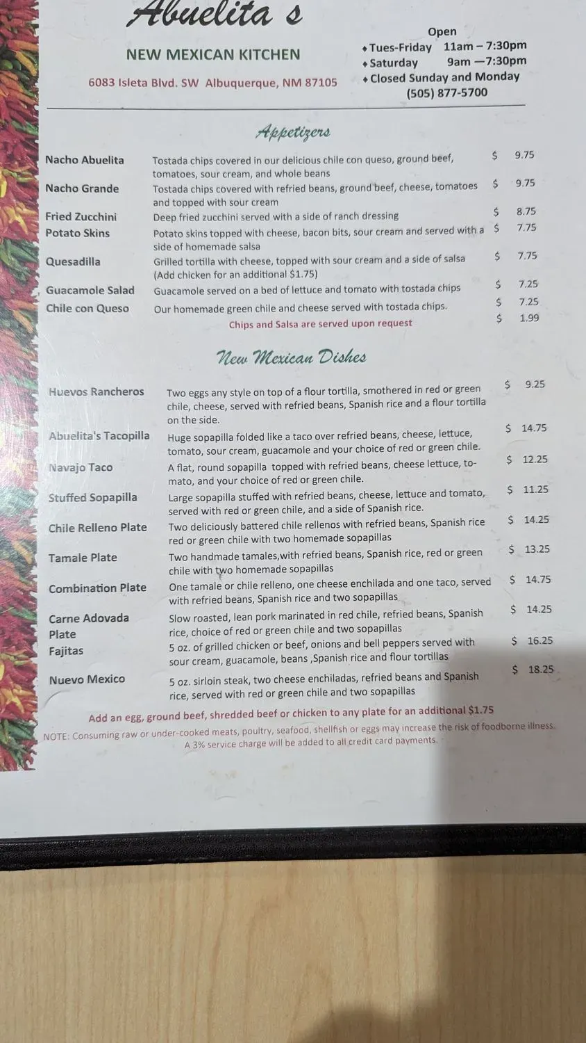 Menu 2