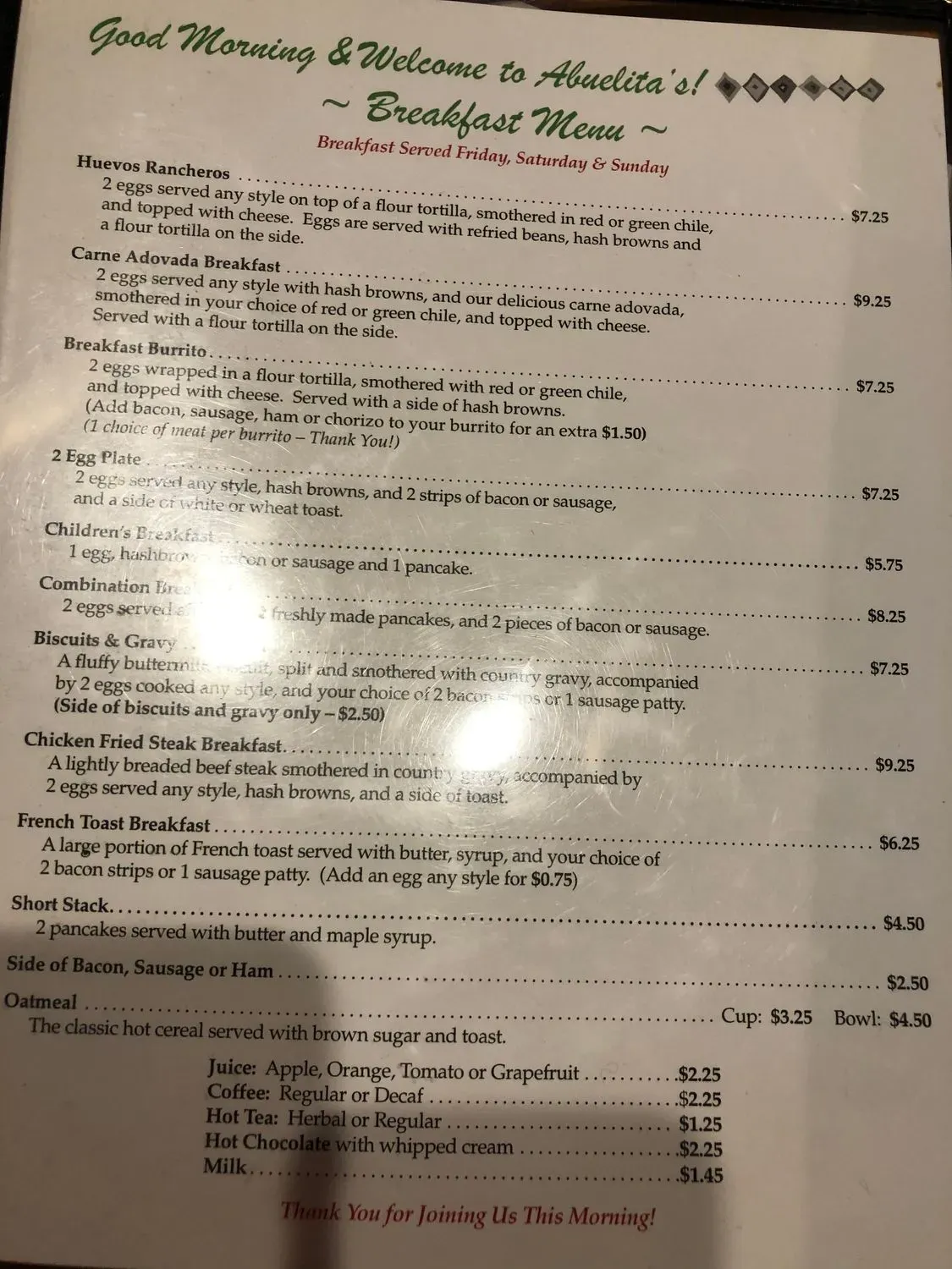 Menu 1