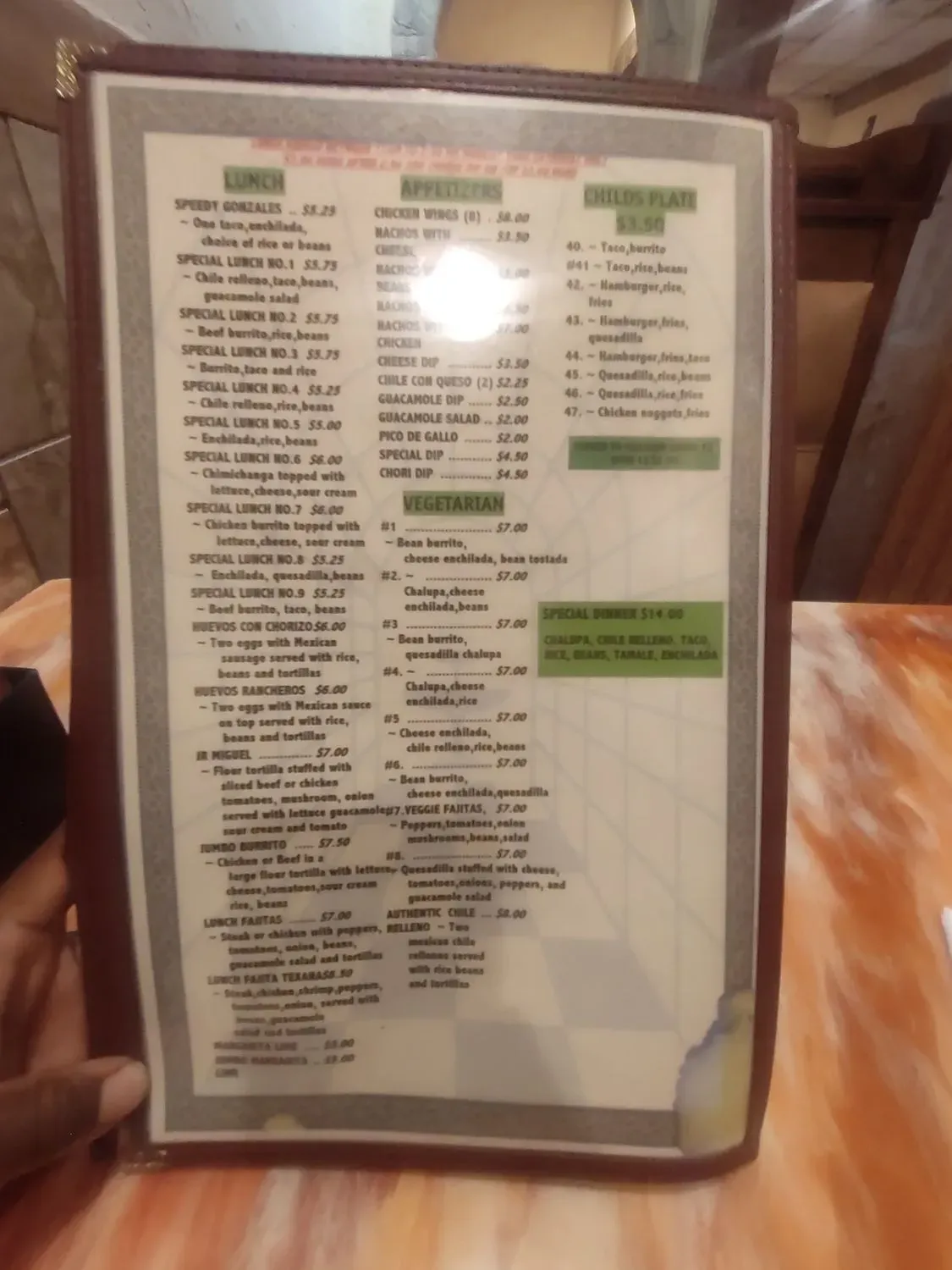 Menu 1