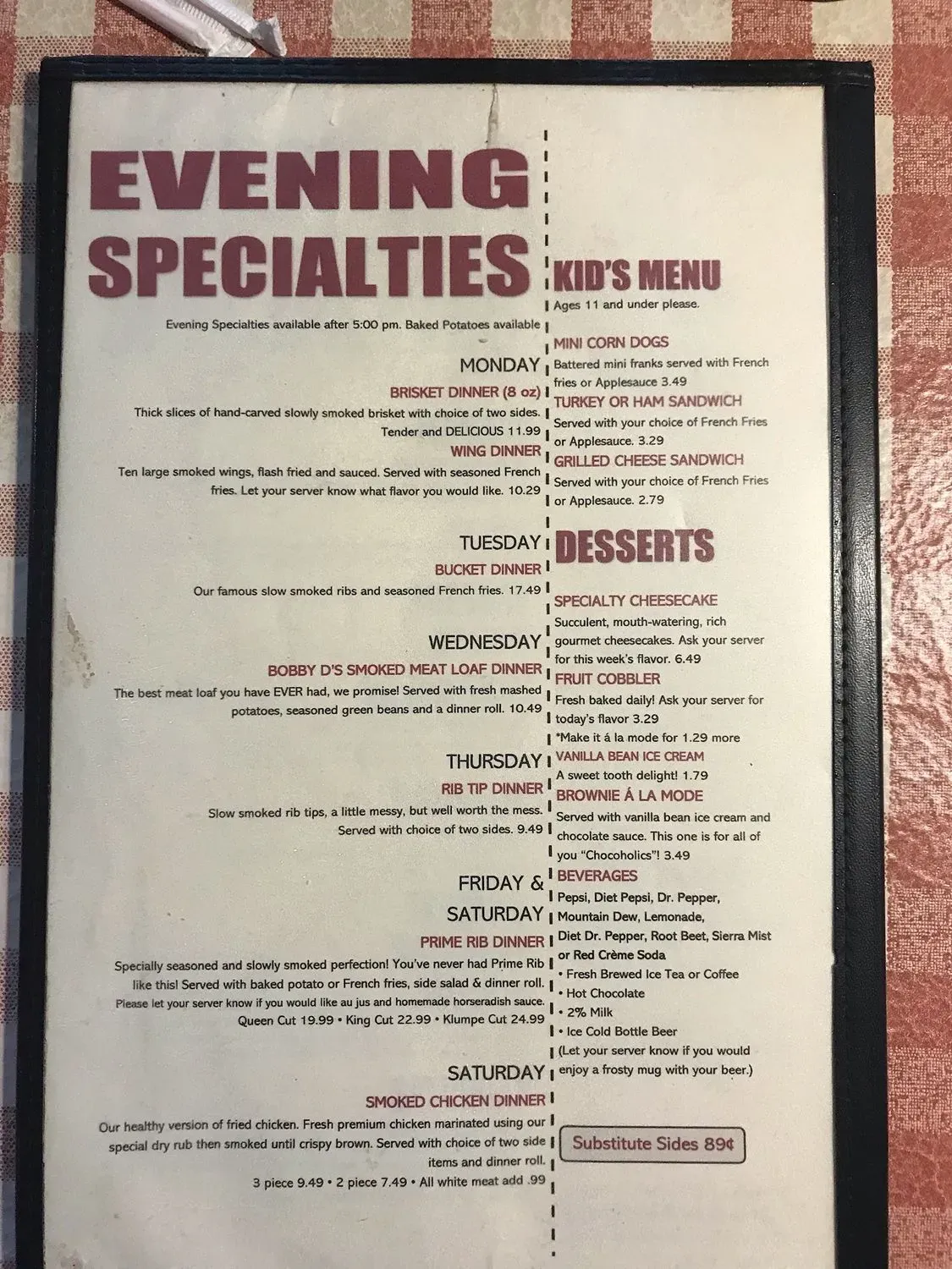 Menu 1