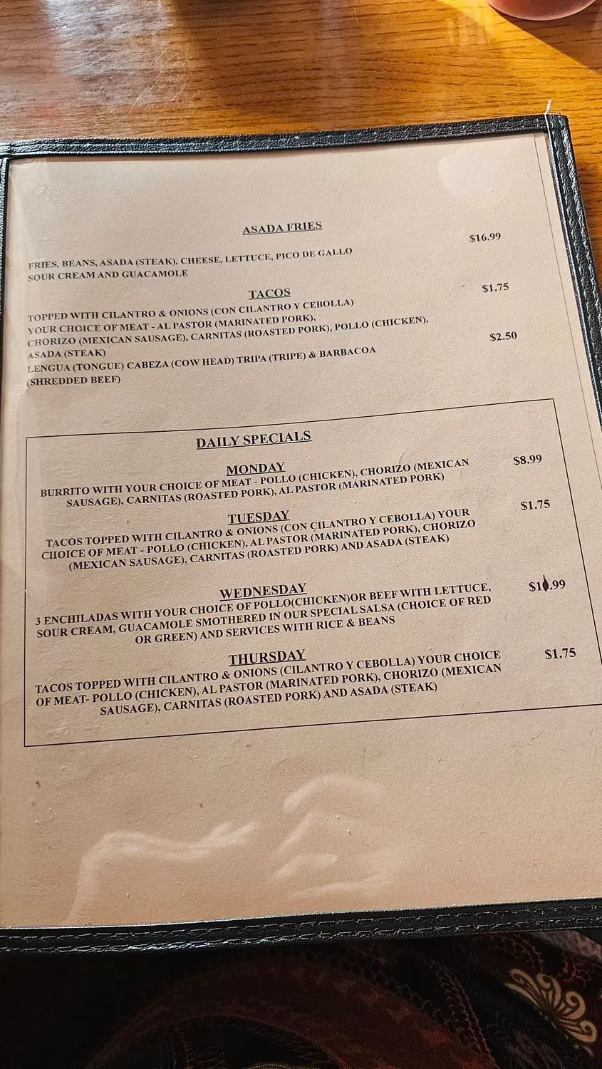 Menu 1