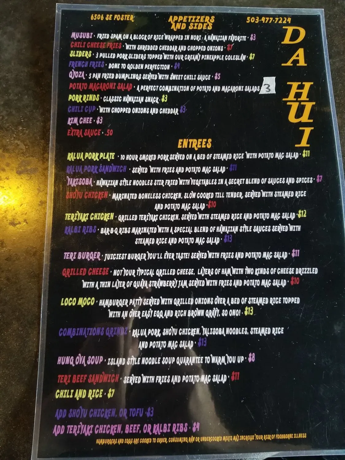 Menu 1