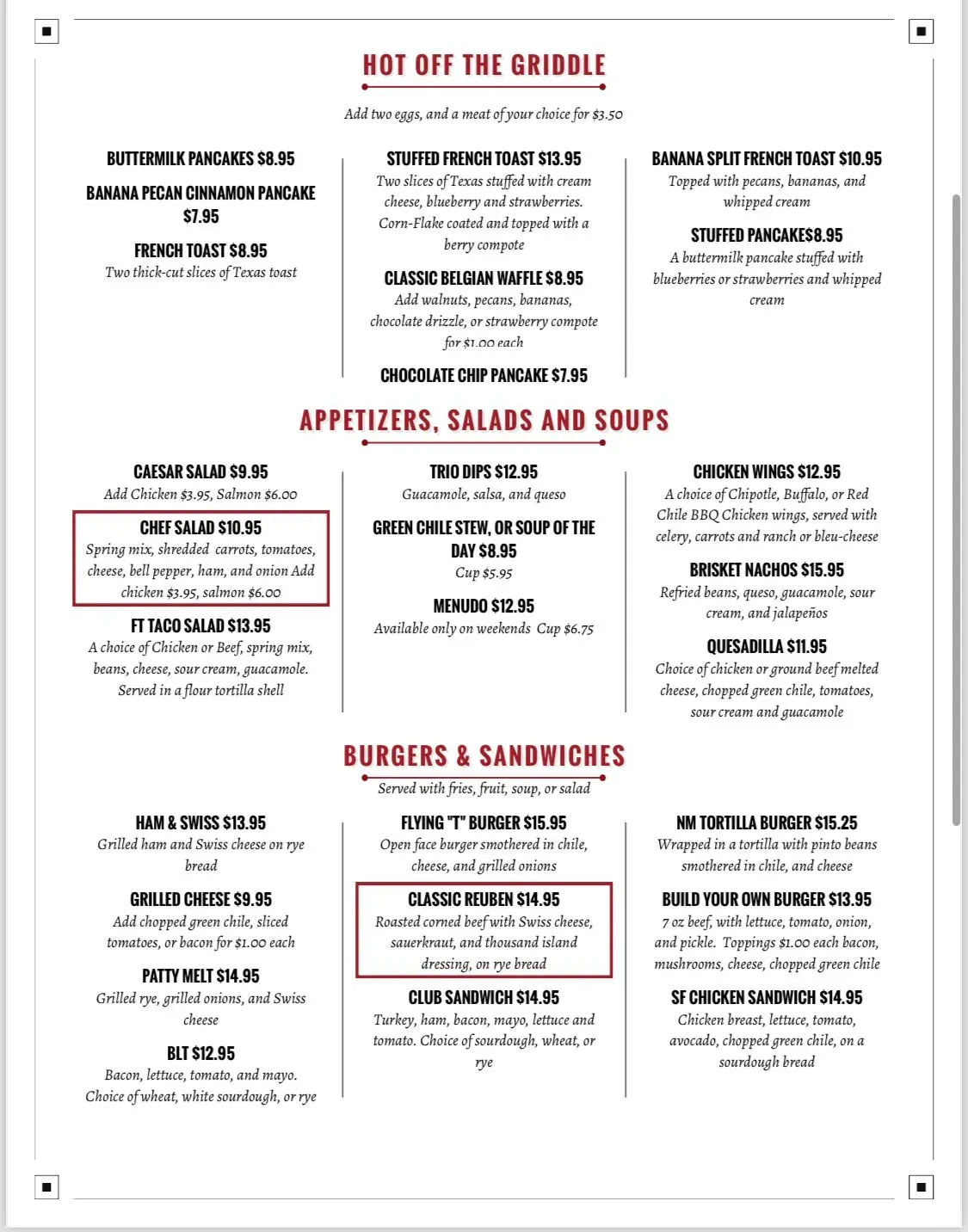 Menu 1