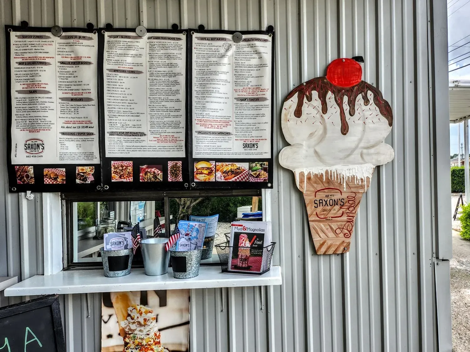 Saxon's Drive In Menu - Updated October 2025