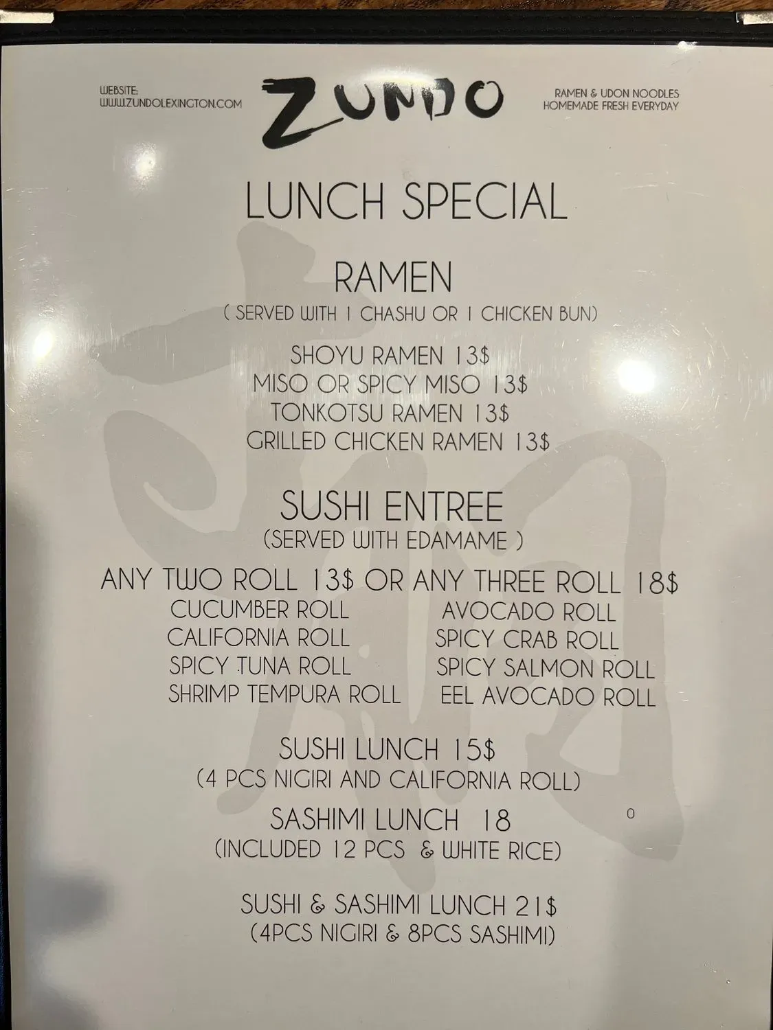 Menu 5