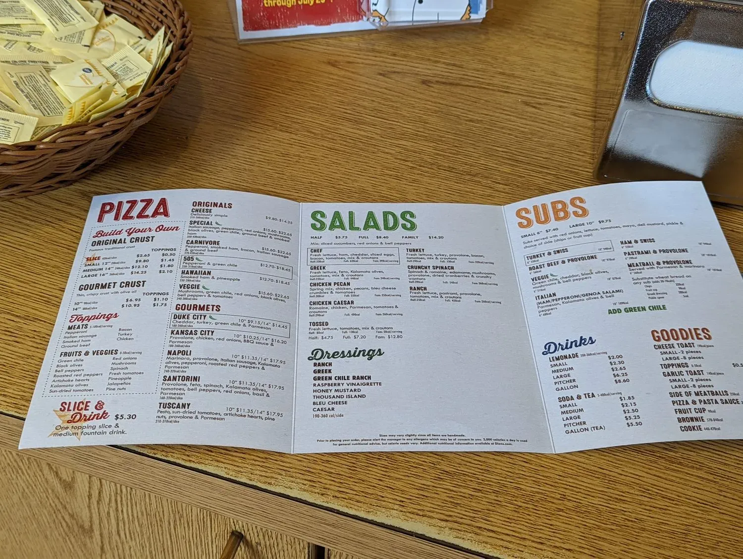 Menu 5