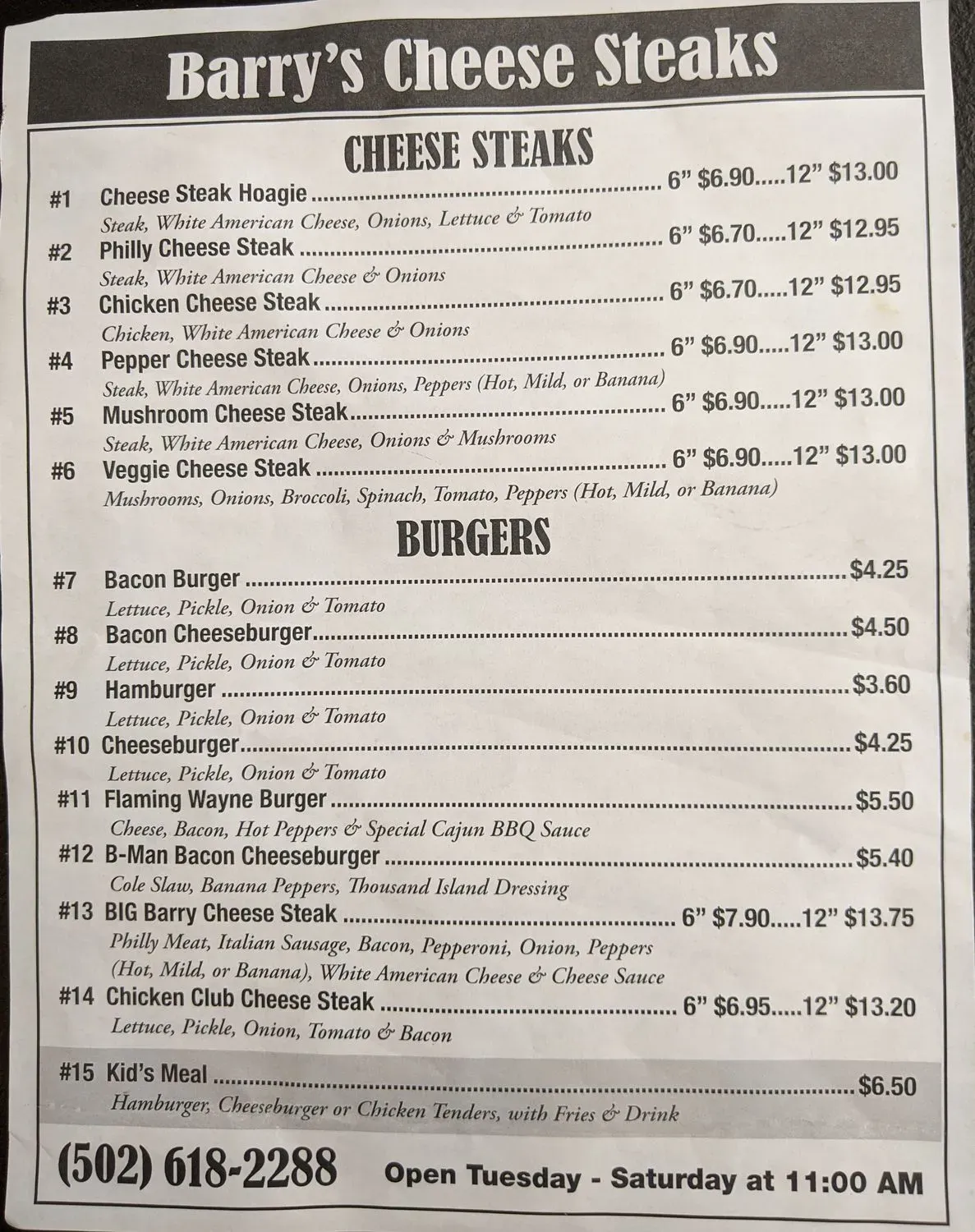 Menu 1