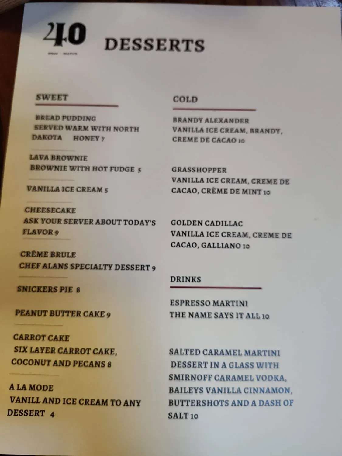 Menu 2