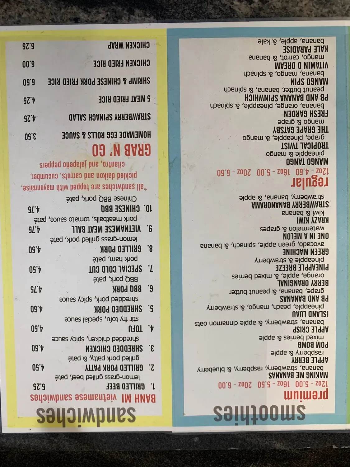 Menu 2