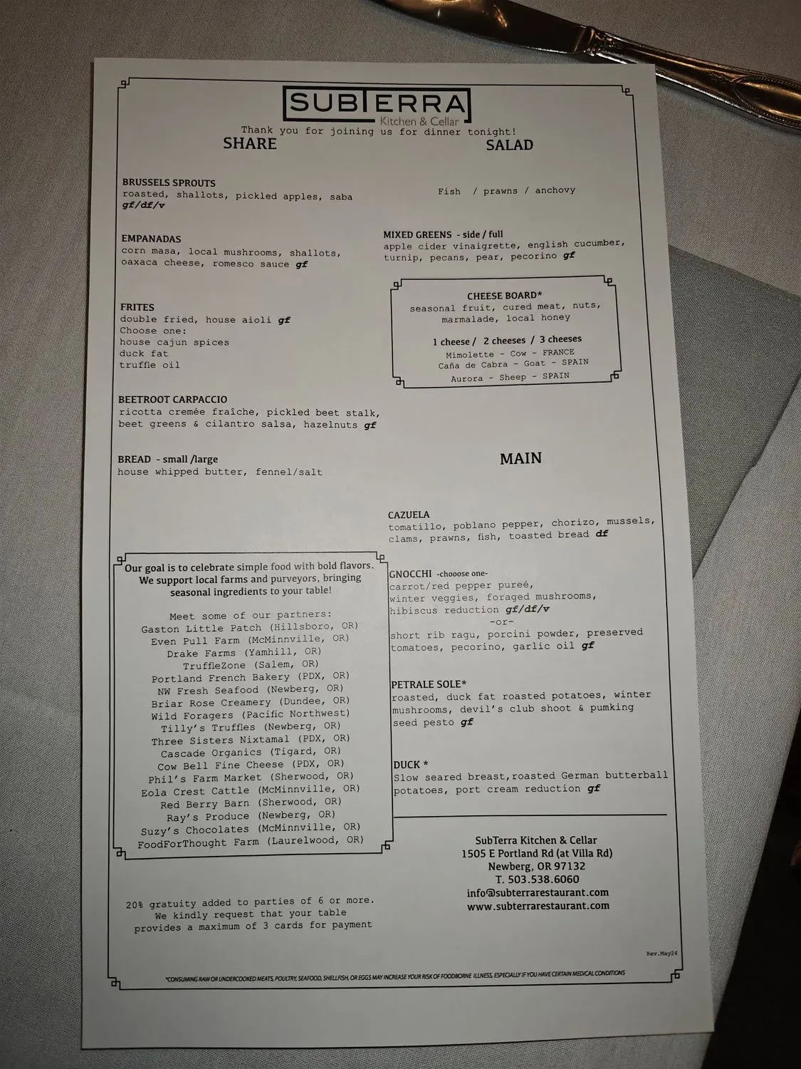 Menu 1