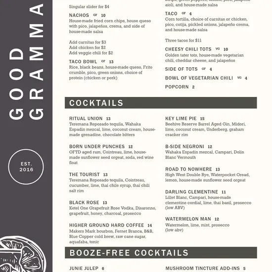 Menu 1