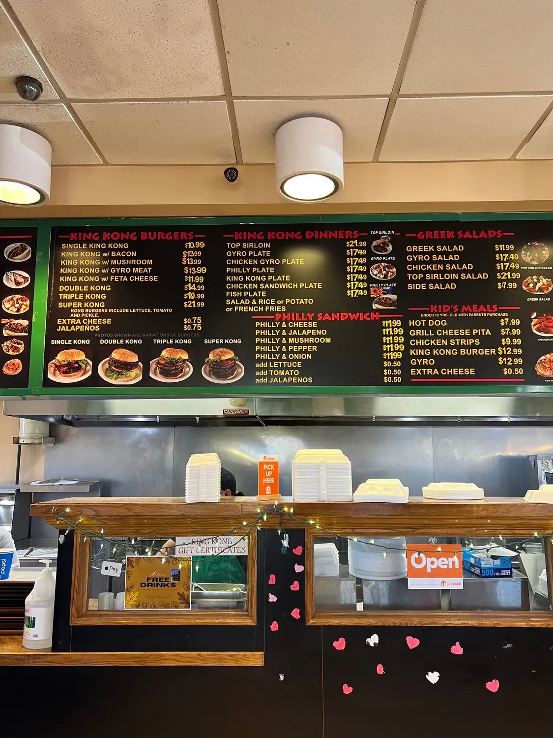 King Kong Lincoln Menu - Updated October 2025