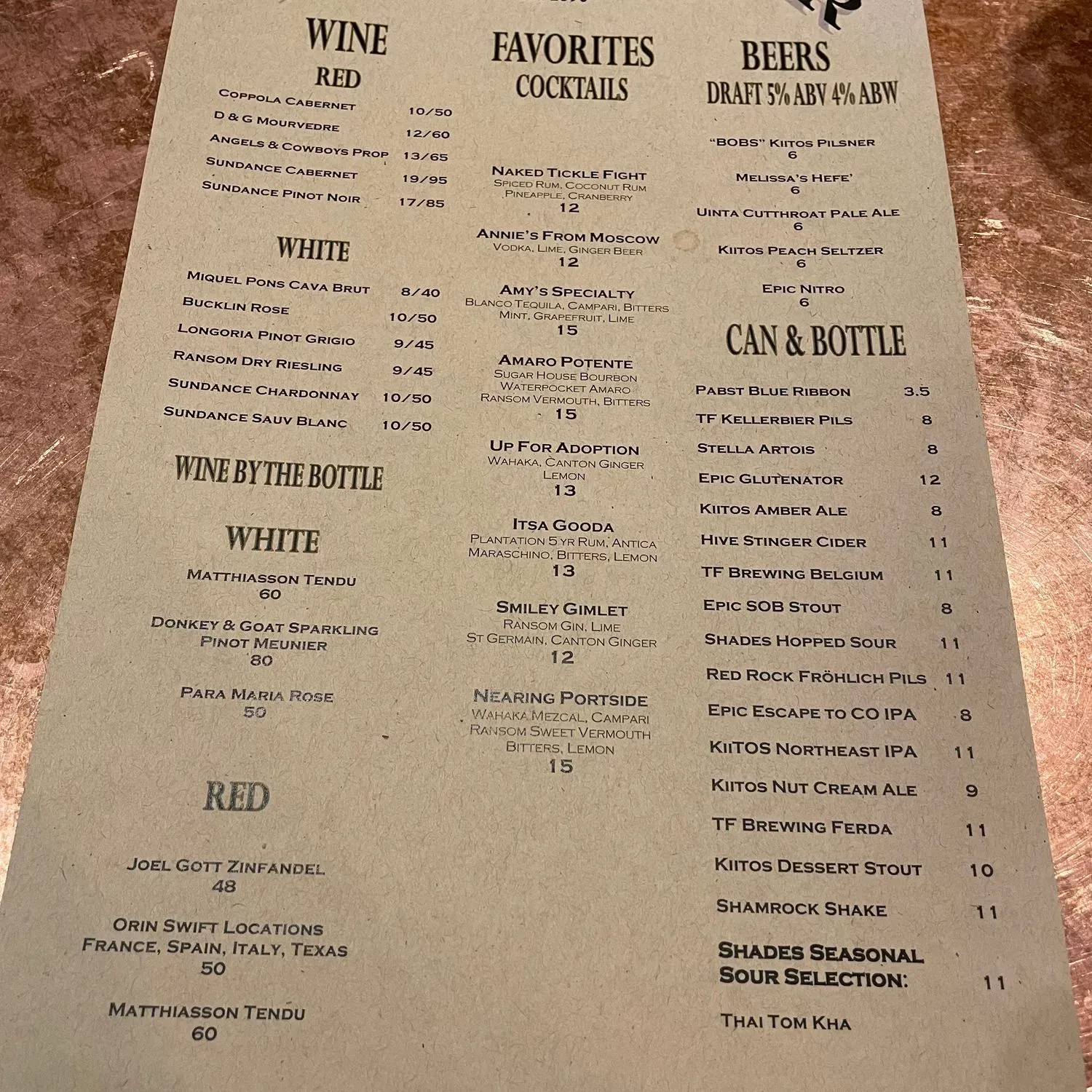 Menu 1