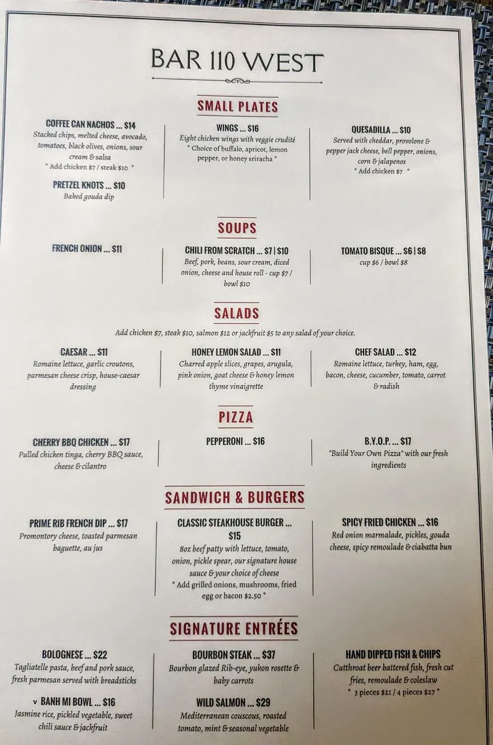 Menu 1