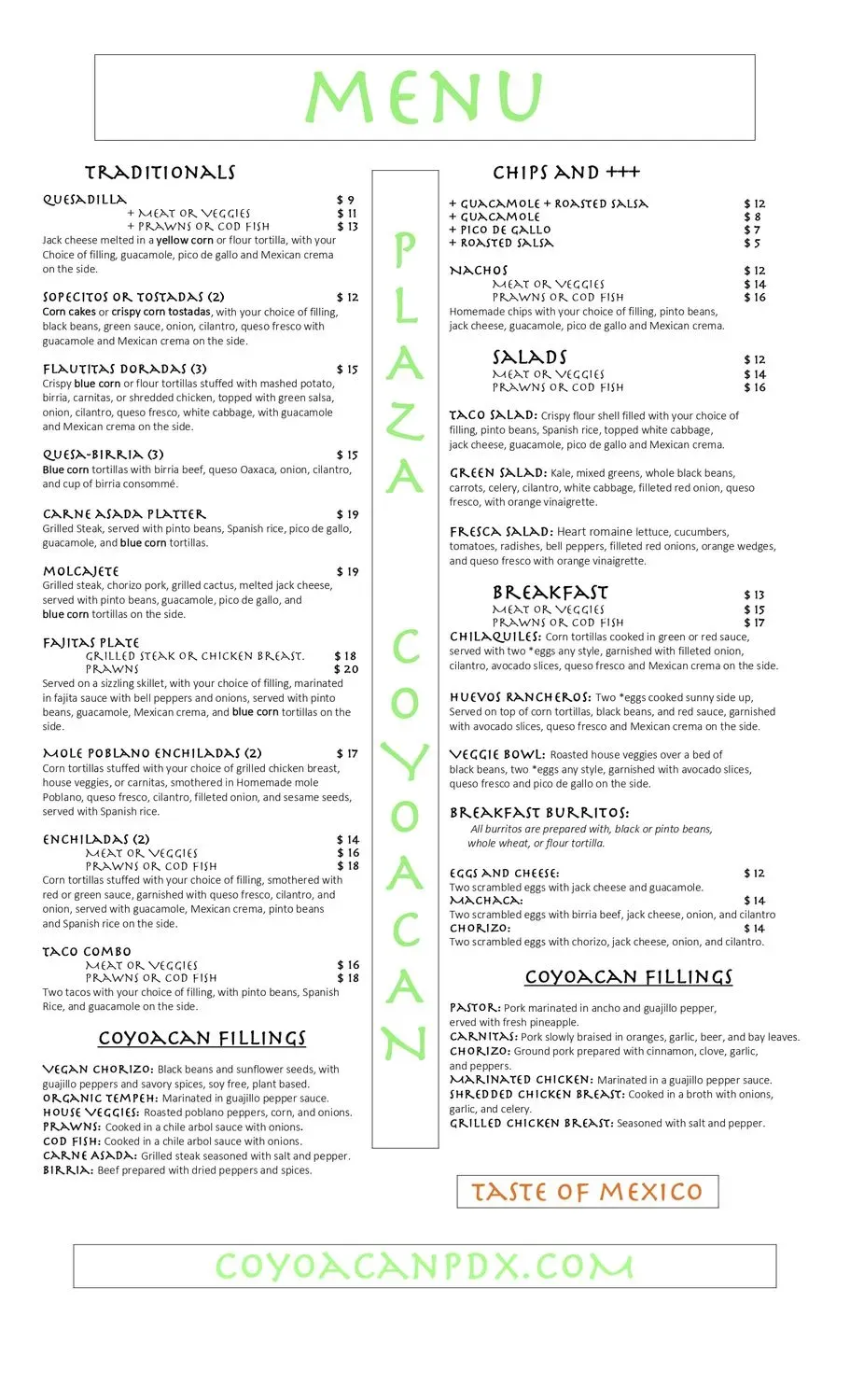 Menu 1