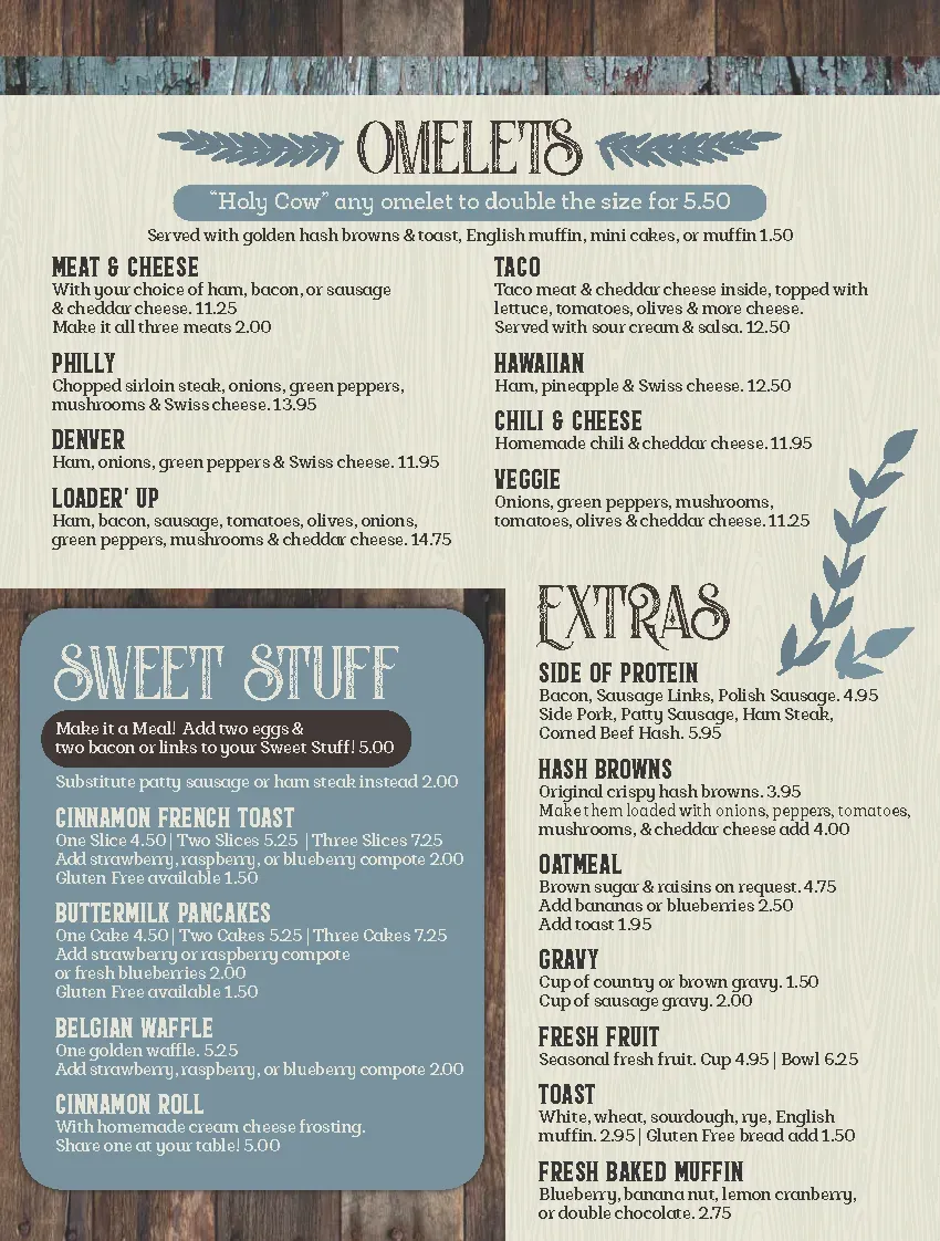 Shellie's Country Cafe Menu - Updated October 2025