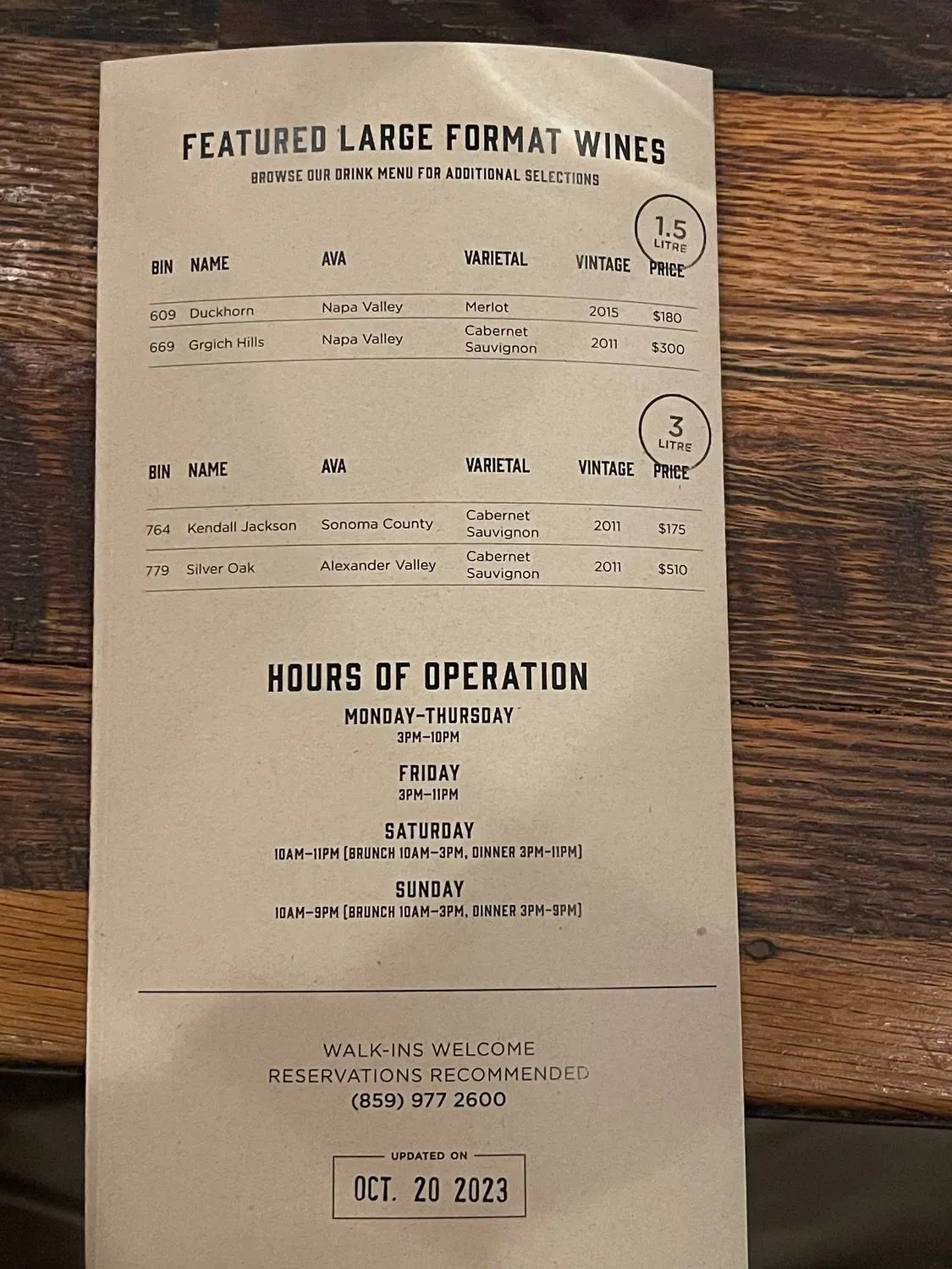 Menu 1