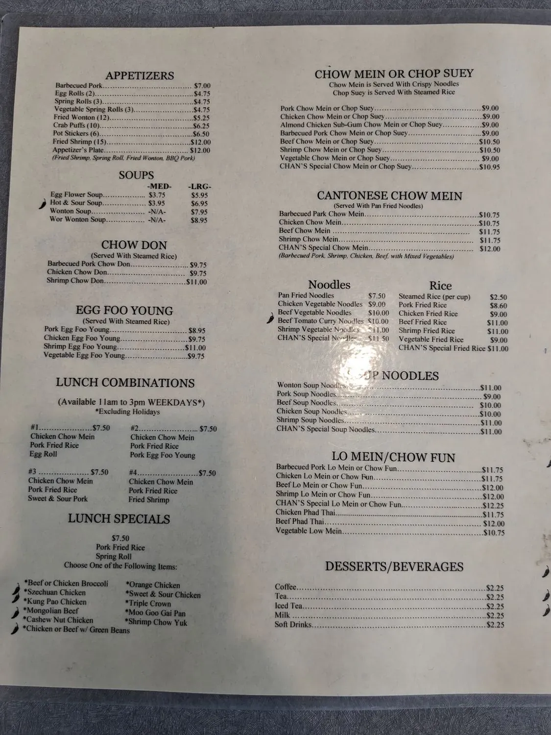 Menu 1