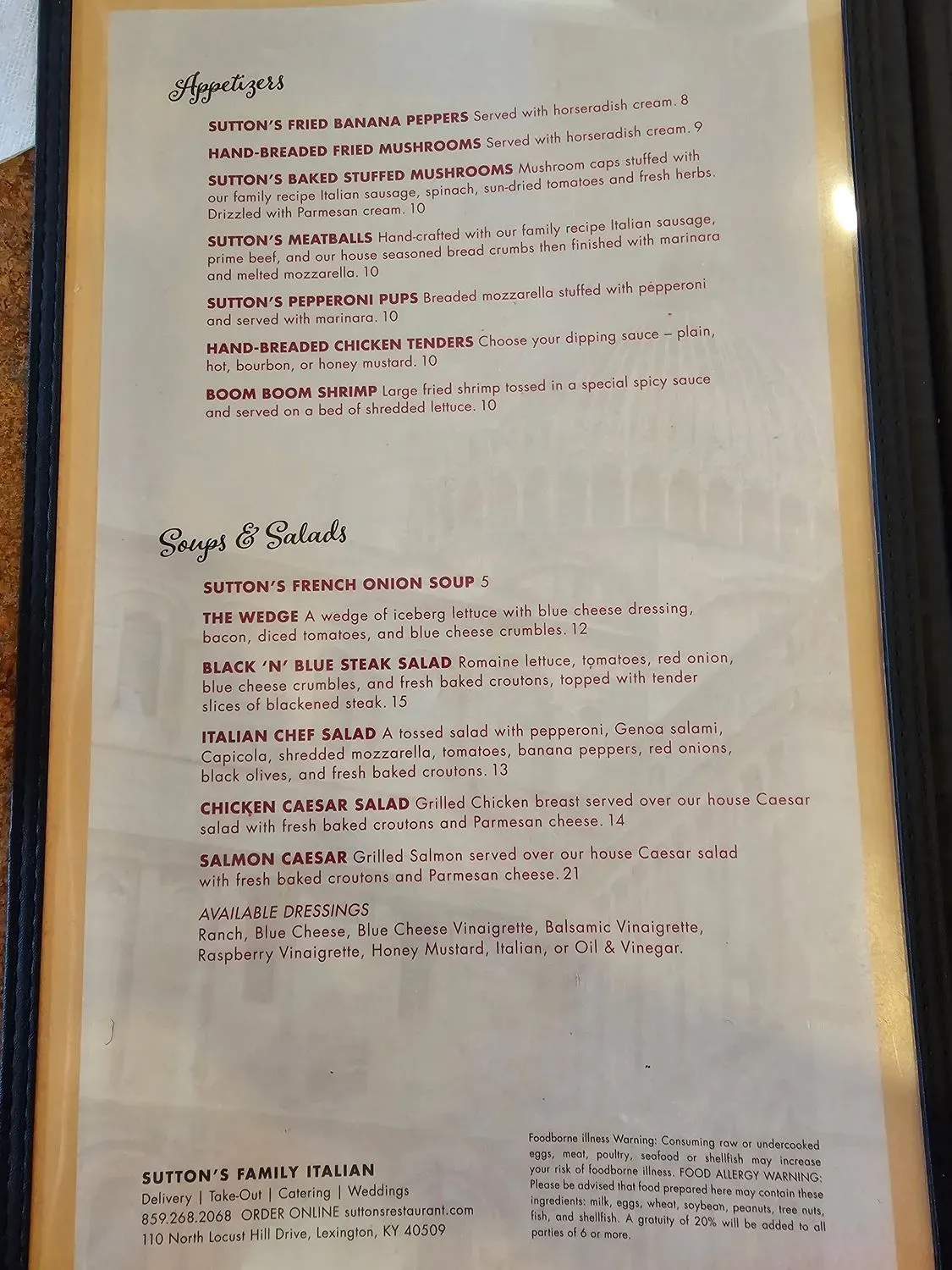 Menu 5