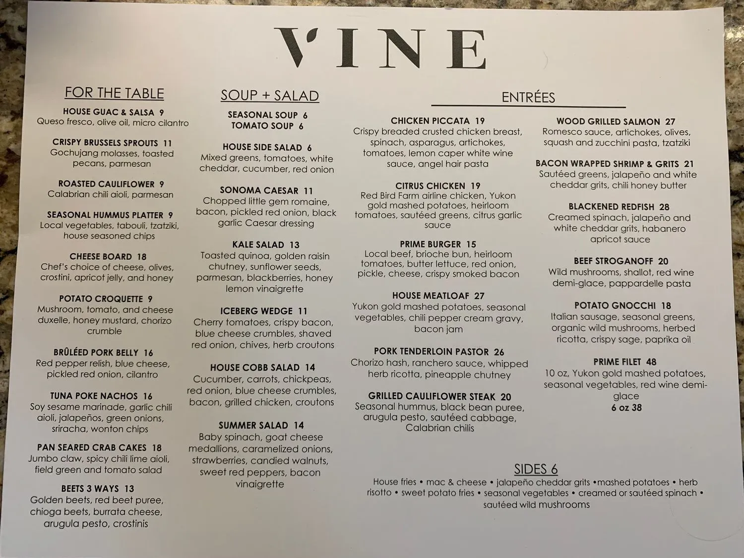 Menu 1