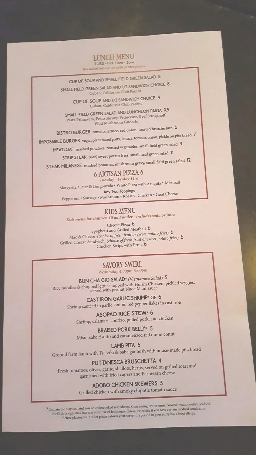 Menu 5