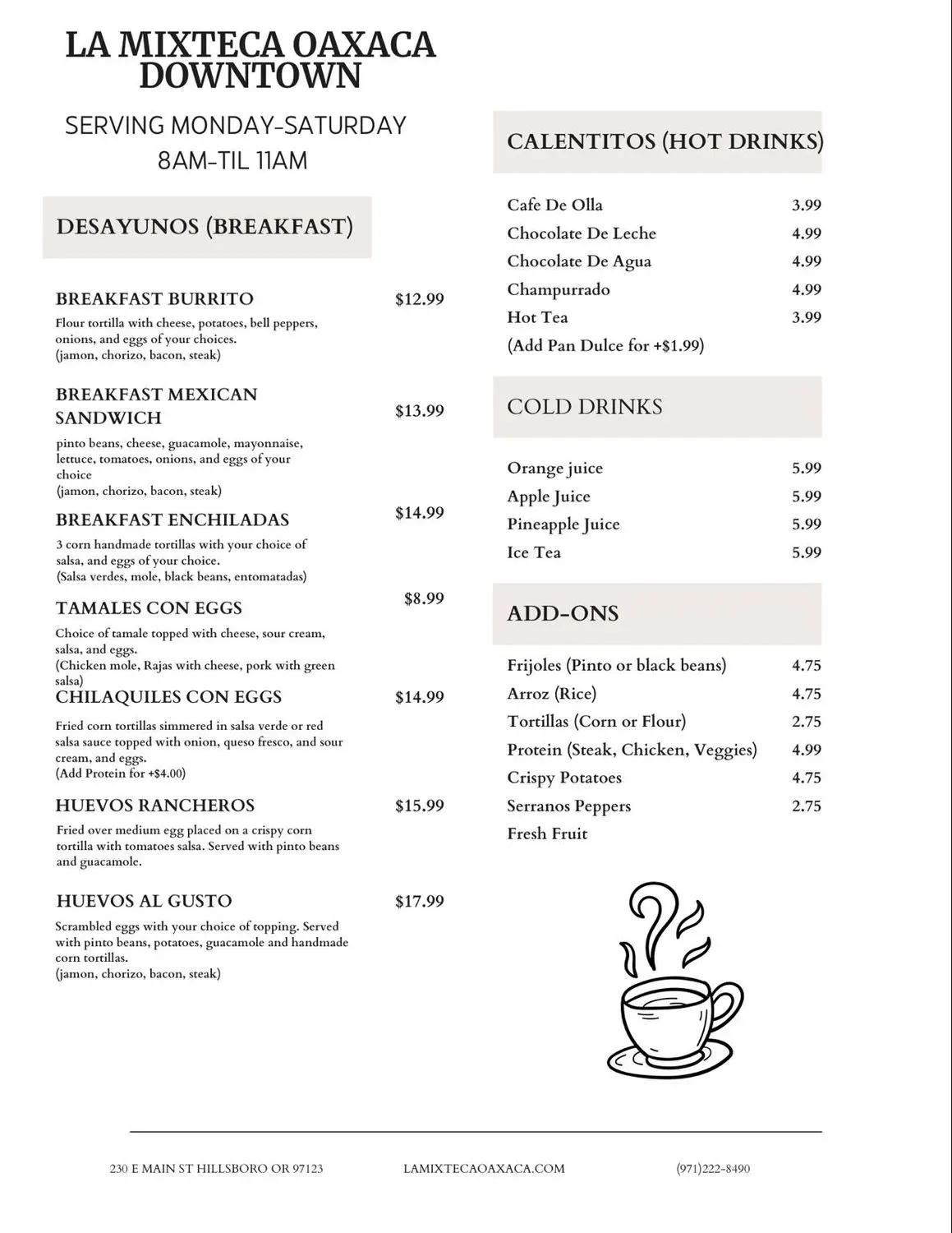 Menu 1