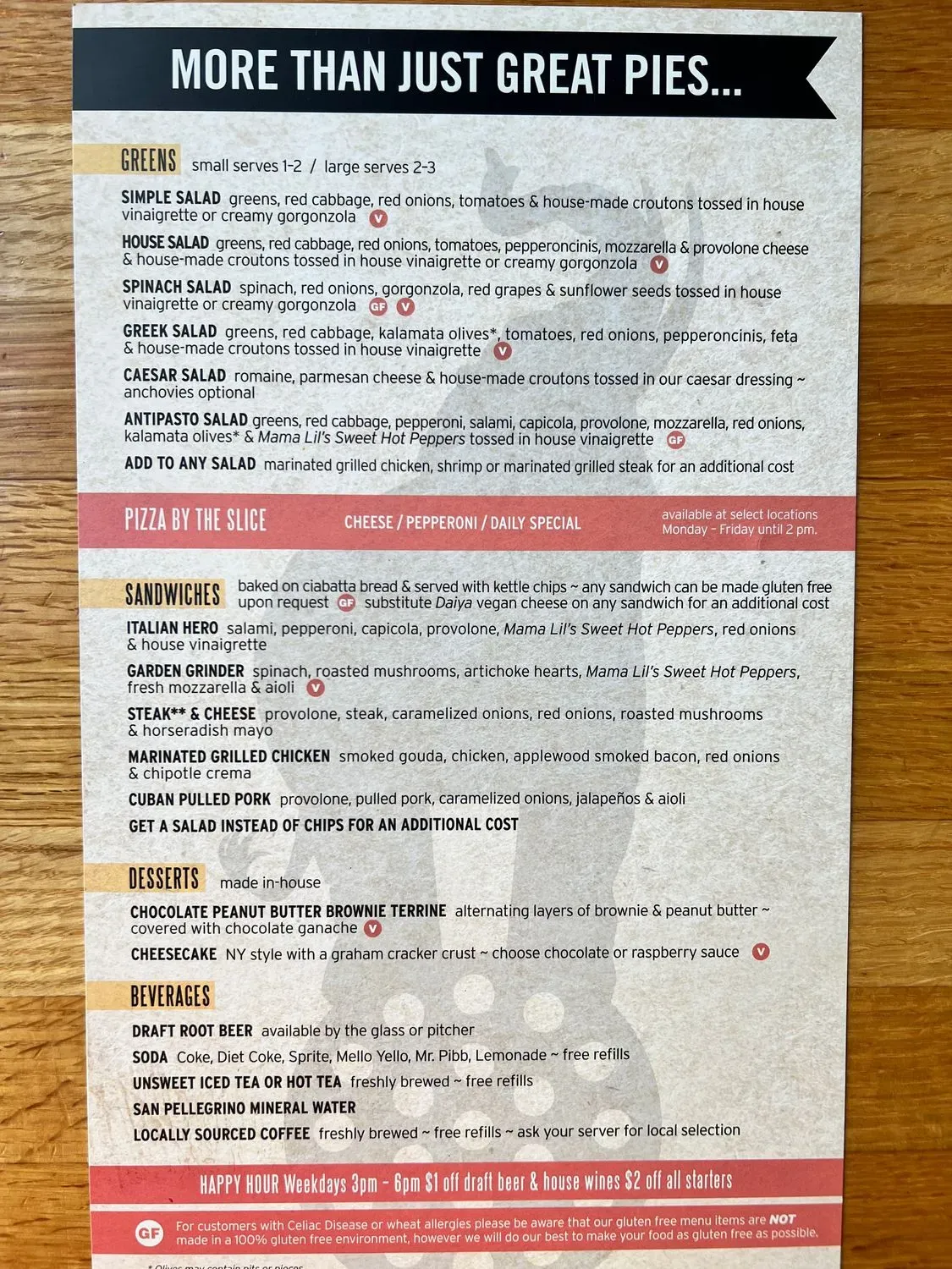 Pies & Pints - Charleston, WV Menu - Updated August 2025