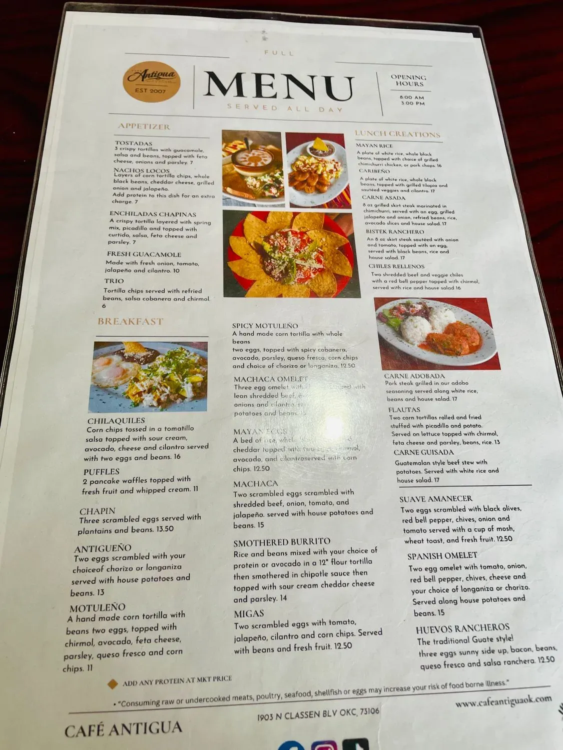 Menu 1