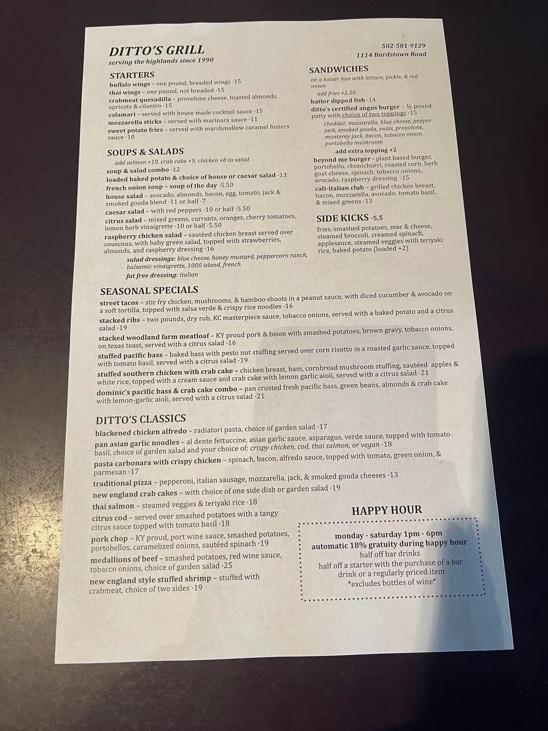 Menu 4