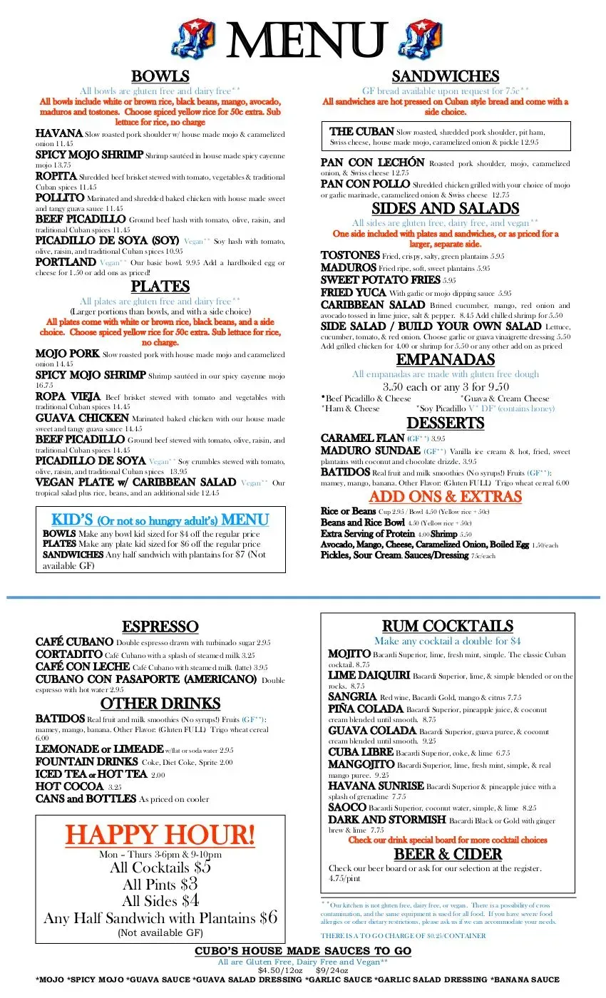 Menu 1