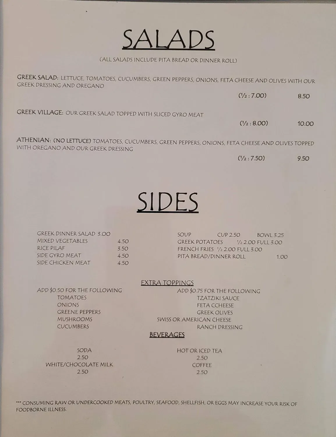 Menu 1